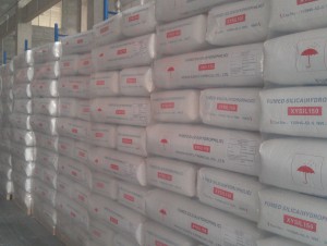 XYSIL fumed silica pallets in warehouse